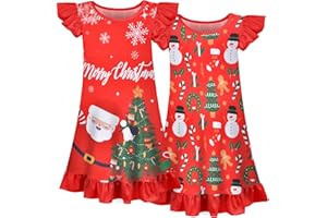 Sylfairy 2pcs Girls Nightgowns, Unicorn Nightgown Princess Pajama Dresses for Girls Sleepwear Nightie