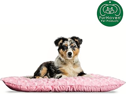 Amazon Com Furhaven Pet Dog Bed Kennel Pad Ultra Plush Curly