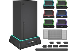 Cooling Fan for Xbox Series X Mviioe Xbox Series X Cooling Stand with LED Indicator, Extra Big Turbo Fan, USB 2.0 Ports, Dust