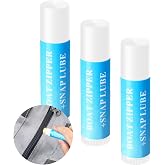 3 Zipper Wax Snap, Zipper Lubricant Snap Lube Stick for Boat Canva Drysuit | Marine Snap Lube, Metal and Plastic Zippers, Smooth Glide Wax, Waterproof Formula, Boat Canvas Gear