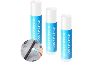 BBTO 3 Pcs Zipper Wax Snap and Zipper Lubricant for Boat Care Marine Snap Lube Stick Tube for Boat, Canvas, Wetsuit Drysuit (