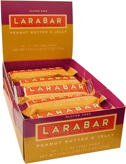 Amazon Com Larabar Peanut Butter And Jelly 16 1 7oz Bars