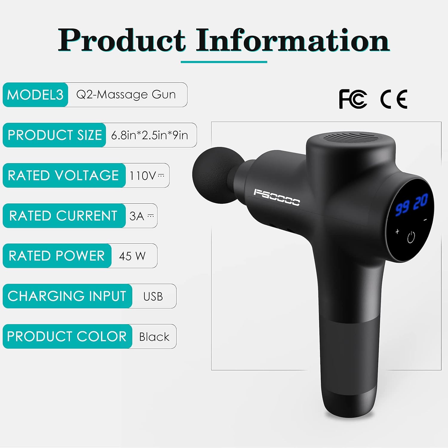 Massage Gun for Fathers Day Gifts,Professional Deep Tissue Muscle Massager,Percussion Handheld Electric Back Massager,Portable Quiet Body Neck Massager with 20 Speeds & 6 Massage Heads for Pain Relief: Health & Personal Care