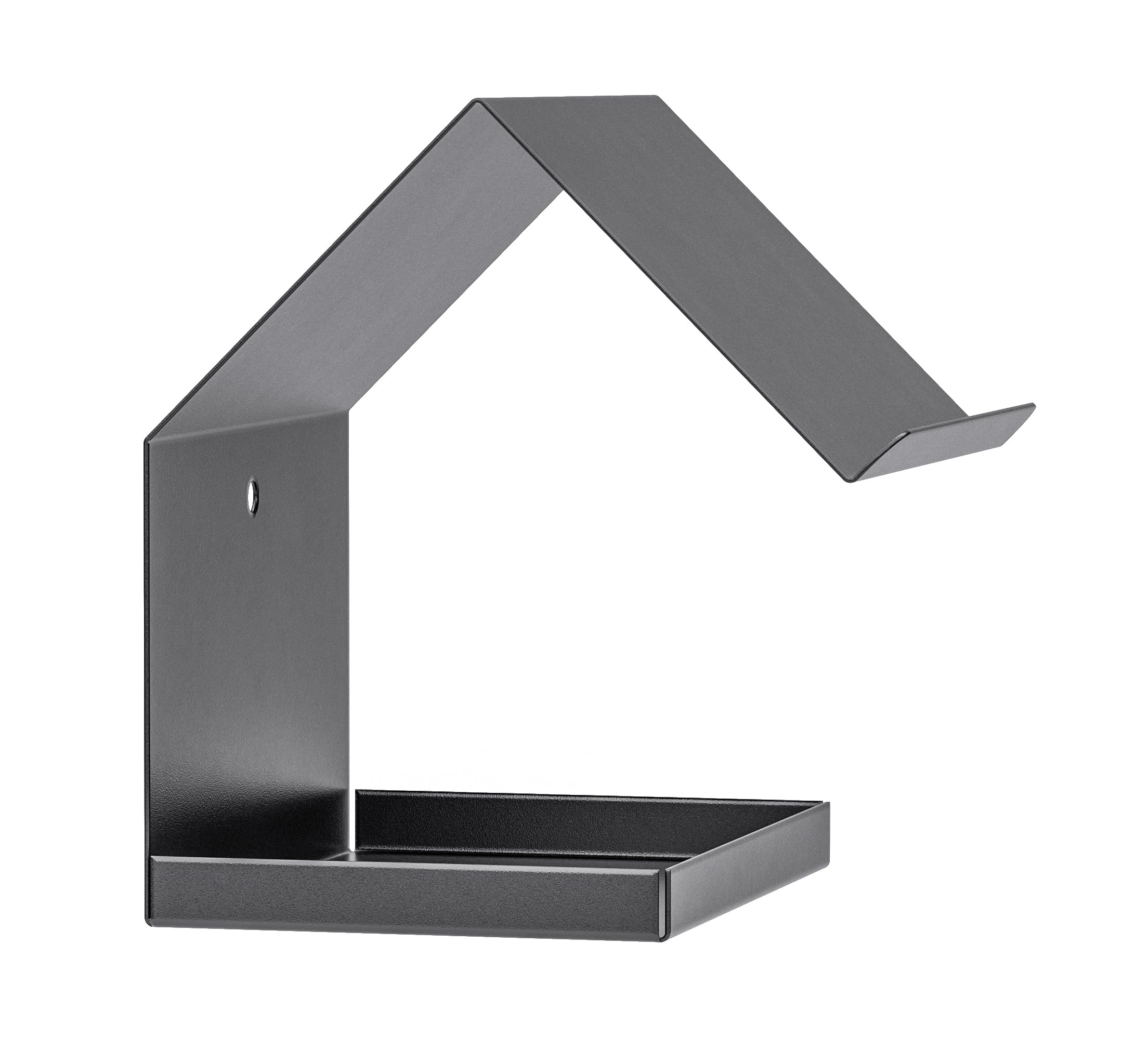Alberts 355081 Bird House Pointed roof Feeder, matt Black