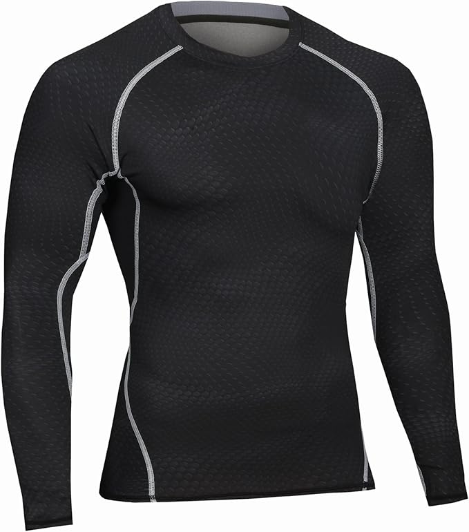 Fitzing Herren Langarm Kompressionsshirt Atmungsaktives Premium Fitness Unterhemd Ideal Fur Training Und Wintersport M Amazon De Bekleidung
