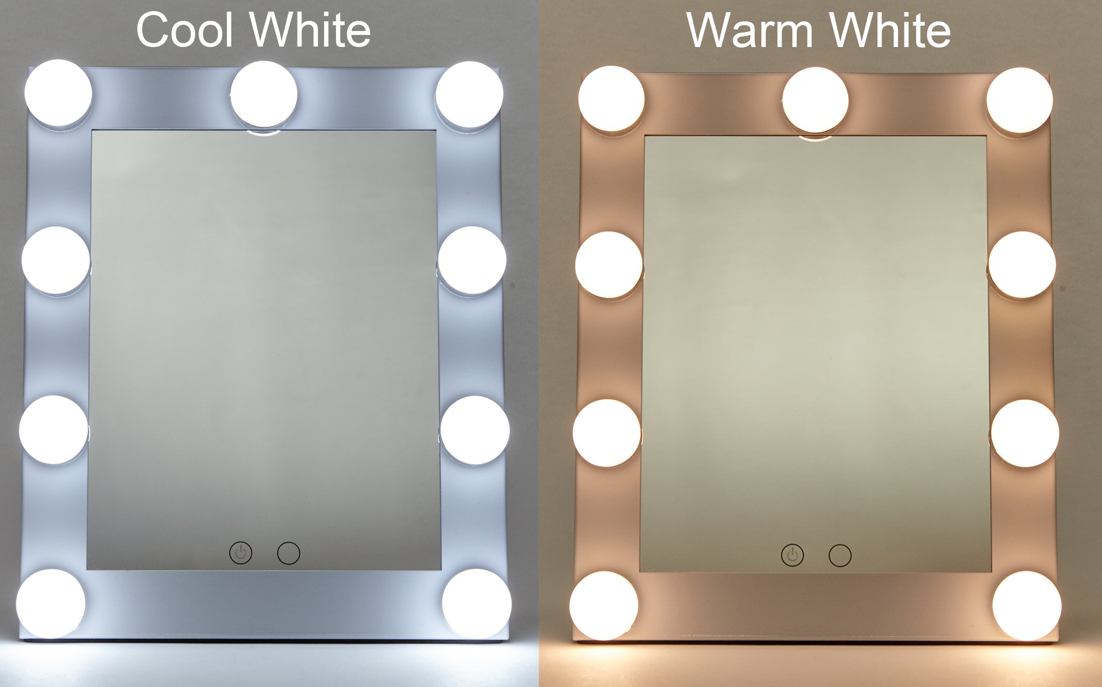 Roses red Yvettevans Hollywood Makeup Vanity Mirror with Light Tabletops Lighted