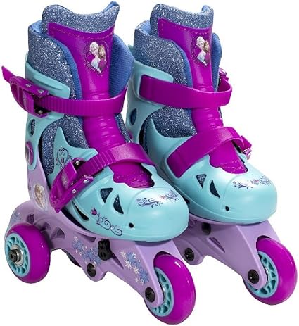 Amazon.com: Disney Frozen 2-en-1 Convertible Glitter Entrenador Patines ajustables/Patines W/muñequeras, a partir de 3 – 6, rango de tamaño j6-j9: Sports \u0026 Outdoors