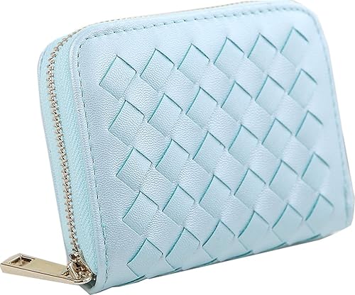 Amazon ノーブランド品 メッシュの ミニ財布 かわいい 二つ折り財布 ガールズ レディース ベビーブルー ノーブランド品 財布