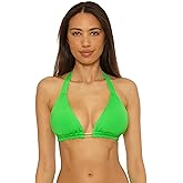 Becca Womens Color Code Triangle Bikini Top, Adjustable, Tie Back, Swimwear Separates for Women