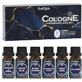 Soulorigin Cologne Fragrance Oils Set, Essential Oil for Diffuser, Men Scent Diffuser Oil, Use for Soap Candle Making, Cologne, Leather&Musk, Revive Blue, Sunlit Wander, Gentleman's Blend, Night Code