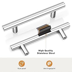 Probrico 5 Pack Kitchen Cabinet Handles Polished