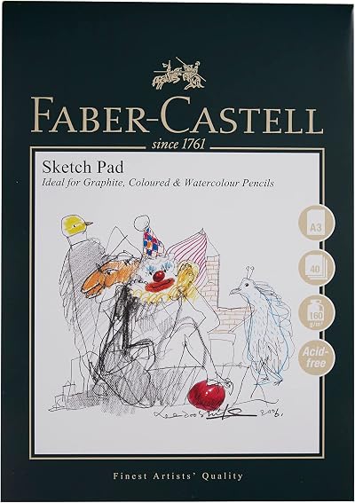 Faber-Castell Art & Graphic Sketch Pad A3 40 Sheets 160 GSM Acid Free