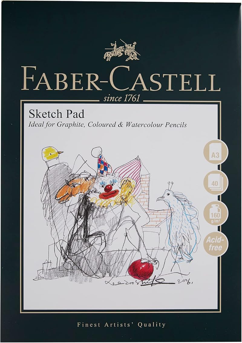 Faber-Castell Art & Graphic Sketch Pad A3 40 Sheets 160 GSM Acid Free