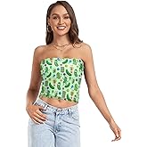 Womens Tube Tops Crop Tops Sexy Strapless Tank for Summer