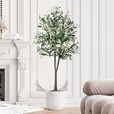 YOLEO 5FT Artificial Olive Tree Faux Silk Leaves Home Office Decor view 5