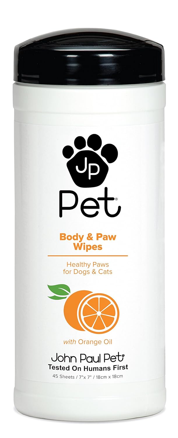 Pet Grooming Wipes John Paul Pet Body and Paw Pet Wipes
