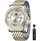 OPK Watches for Men Diamond Roman Analog Mens Watches Waterproof Large Stainless Steel Men Wrist Watch Business Father Gift Watch Blue