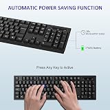 cimetech 2.4G Wireless Keyboard UK Full-Size with Numpad Black view 7