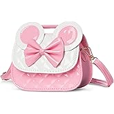 Kids Purse for Little Girl,Adjustable Crossbody Toddler Purses Mouse Ear Bow for Girls Age 3 4 5 6 7 8 9 Birthday Gift(Pink)