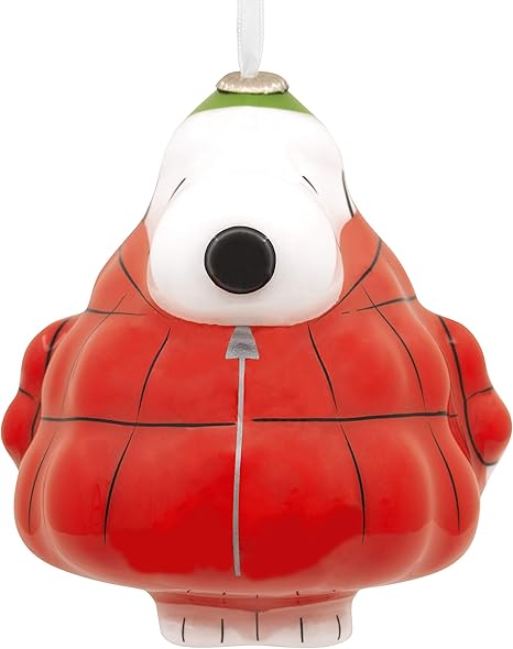 Amazon Co Jp Hallmark クリスマスオーナメント ピーナッツ スヌーピー パフィーコート デコパージュ ホーム キッチン