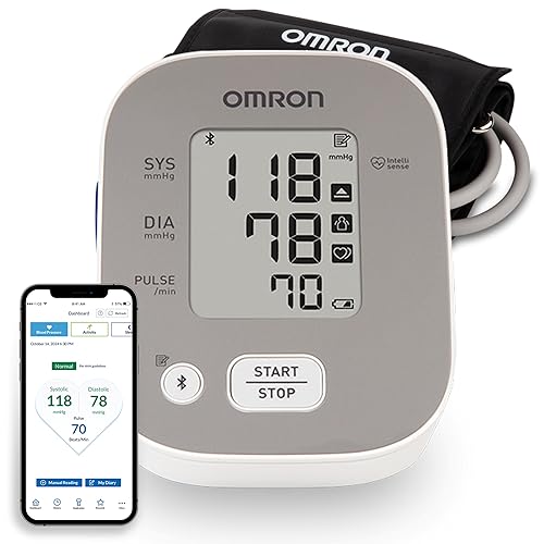 OMRON Bronze Blood Pressure Monitor for Home Use & Upper Arm Blood Pressure Cuff - #1 Doctor & Pharmacist Recommended Brand - Clinically Validated - Connect App