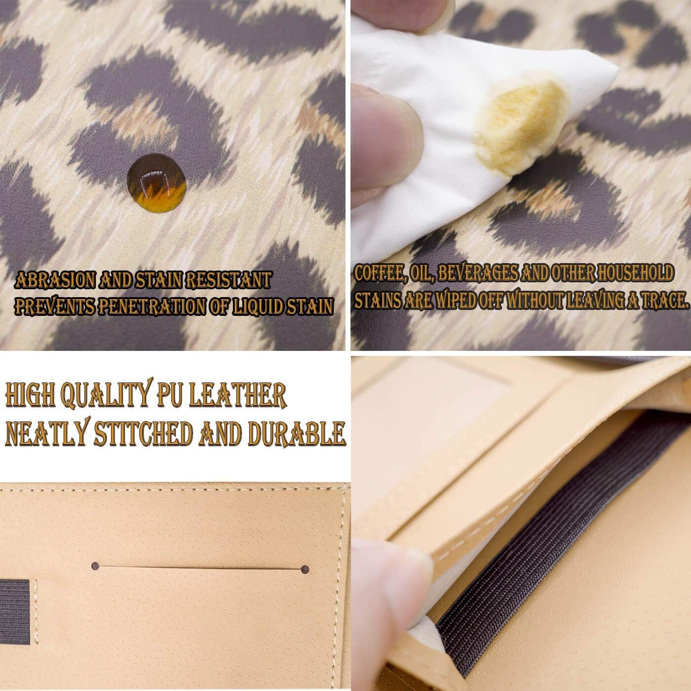 LOSOPHY Padfolio Ring Binders Zippered 1 inch Binder Portfolio Clipboard Folder, Leather Binder as Business Checks Personal Printed.Zipper Binders 1 inch for Women and Mens. (Vivid Leopard) : Office Products