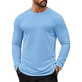 COOFANDY Mens Long Sleeve T Shirts Casual Crew Neck Tee Shirts Lightweight Soft Pullover Tops