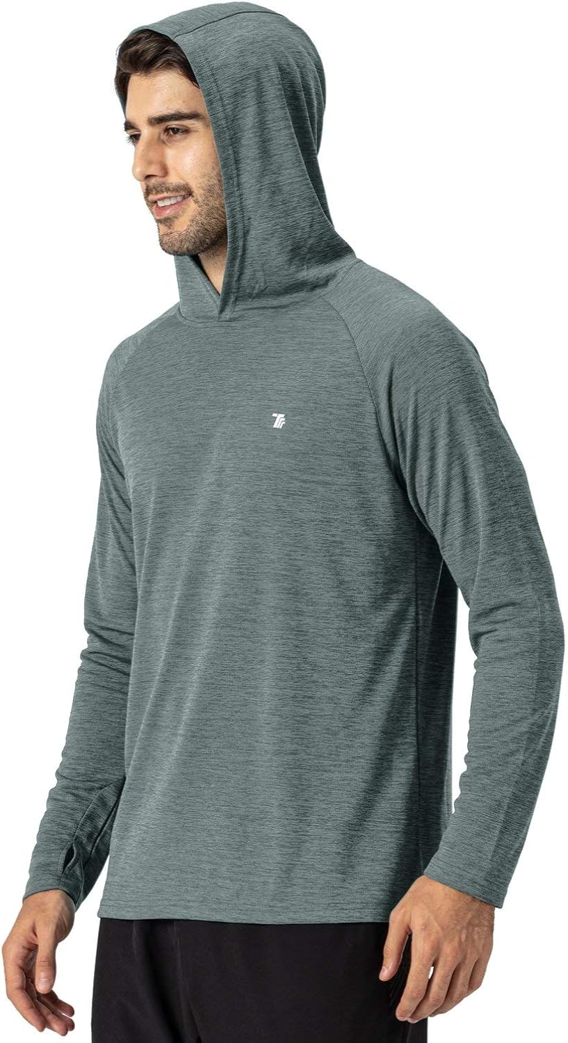 Rdruko Men's Active Gym Muscle Bodybuilding Long Sleeve Hoodies Workout Running Hooded Sweatshirts: Clothing