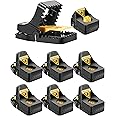 OSVDO Mouse Trap, Small Rodents Trap, Mouse Rat Traps for Indoor & Outdoor, Instant Kill Traps for Mouse Rat, Safe Set Up and Reusable - 6 Pack Black
