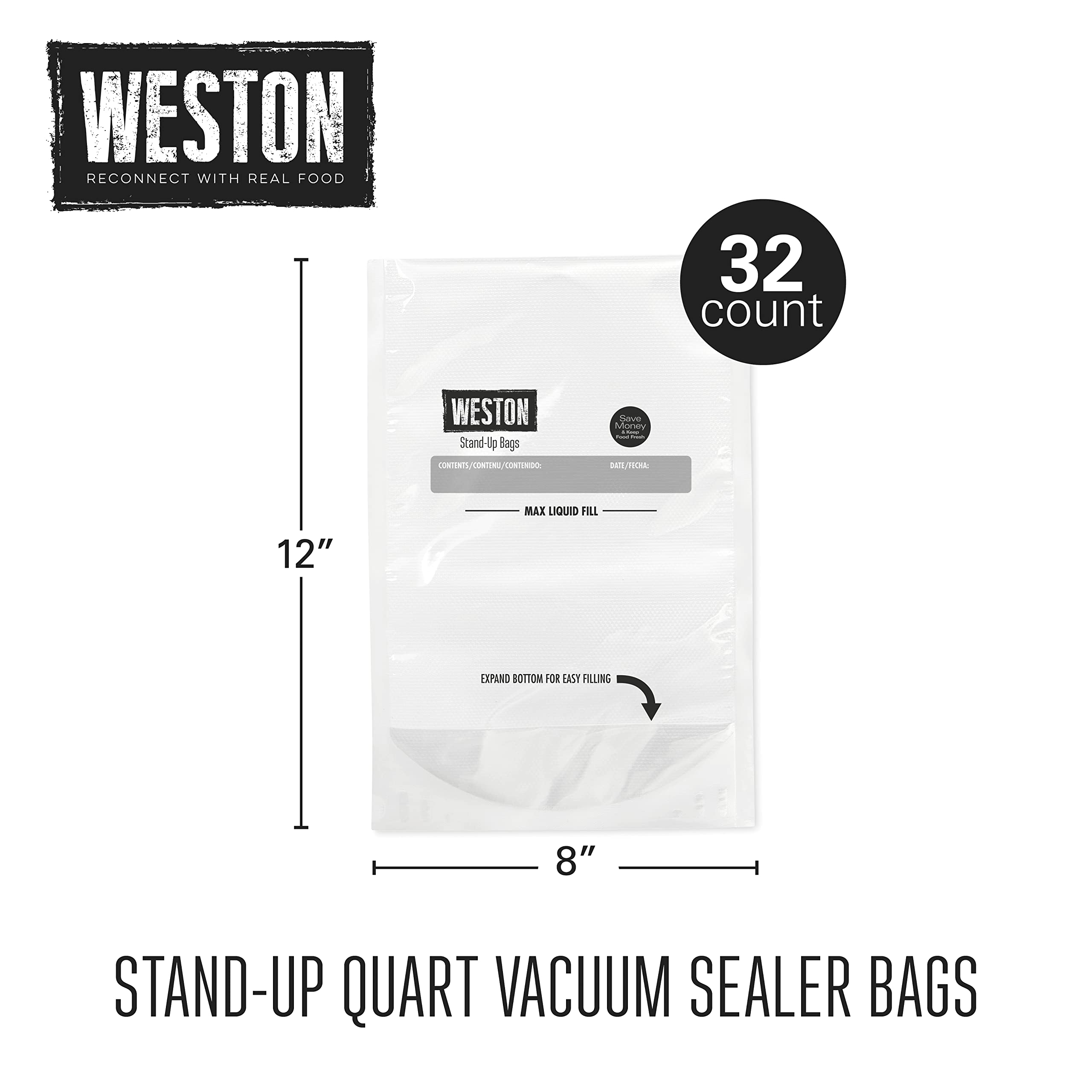 Weston Vacuum Sealer Bags, 8