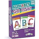 Benben Alphabet Go Fish Card Game for Kids,104 Cards, Oversized ABC Learning Playing Cards, Memory Matching Games, 2-8 Player