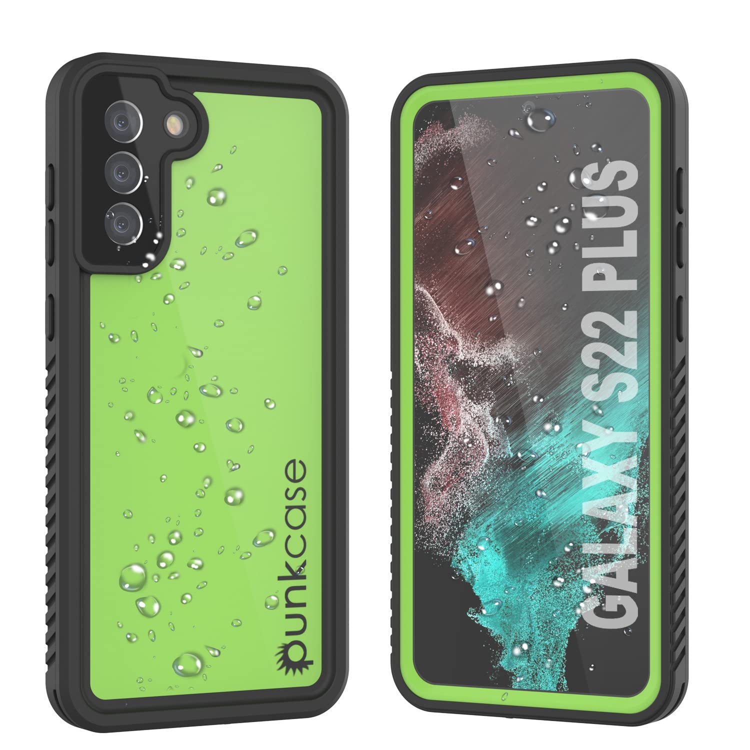 Punkcase Designed For Galaxy S22 Plus Waterproof Case [StudStar Series] [Slim Fit] [IP68 Certified] [Shockproof] [Dirtproof] [Snowproof] Armor Cover For Galaxy S22 Plus 5G (6.6") (2022) [Green]