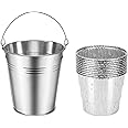 Stanbroil Grill Grease Bucket Replacement with 10-Pack Bucket Liners for Traeger 20/22/34 Series, Pit Boss, Camp Chef, Louisiana, etc Pellet Grill/Smoker, Silver