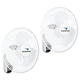 Tornado 2 Pack 16 Inch Oscillating Wall Mount Fan