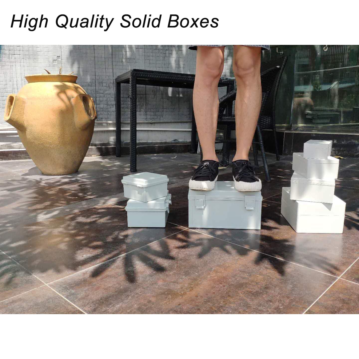 CrocSee ABS Plastic Dustproof Waterproof IP65 Junction Box Universal Durable Electrical Project Enclosure with Lock (8.6