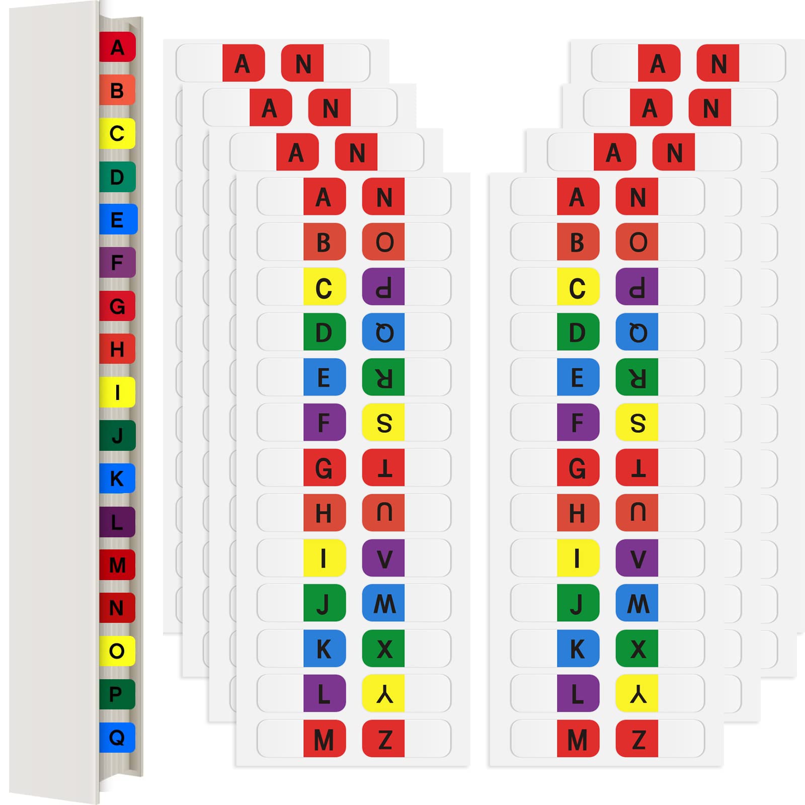 Mua AZ Sticky Tabs Multicolor Alphabet Index Tabs SelfAdhesive Page Tabs Transparent Permanent