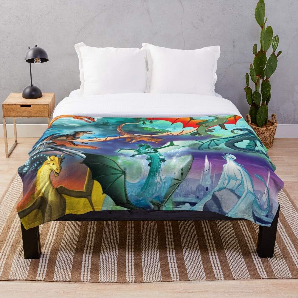 famfutho Wings Of Fire All Dragons Throw Blanket T Shirt For Parent Father Mother Men Woman Boy Girl Comfortable Fit Wearable Anywhere