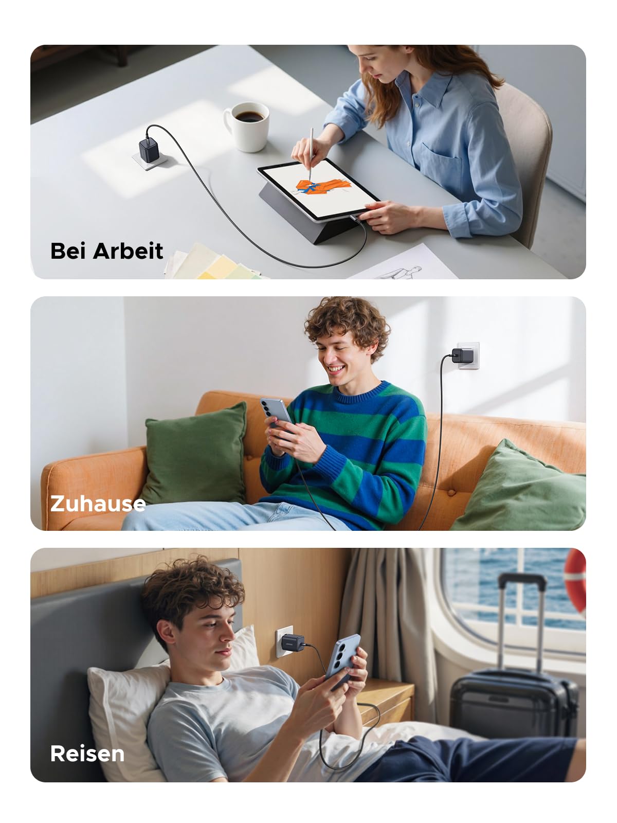 UGREEN USB C Ladegerät 45W PPS Netzteil GaN Schnellladegerät PD Charger Adapter kompatibel mit Galaxy S25 Ultra, S24, iPhone 17 Pro Max, 16, MacBook, iPad Pro, Tab A8, Pixel 9, HomePod 6