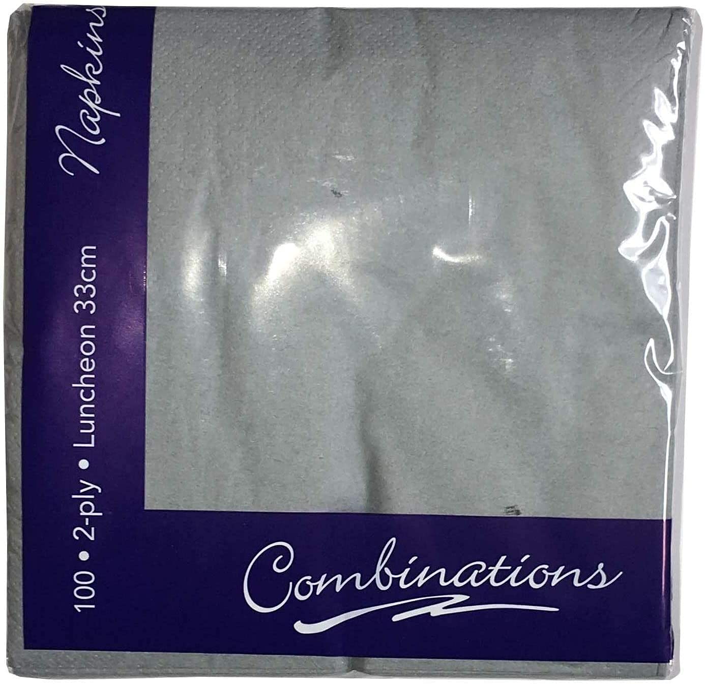 Grey Napkins Combinations 2ply 100 Pieces for Parties/Events/Dinners/Home