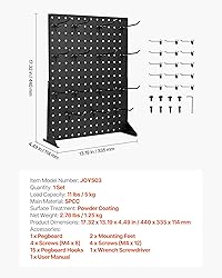 VEVOR Pegboard Display Stand, 17 x 13 Inch Tabletop