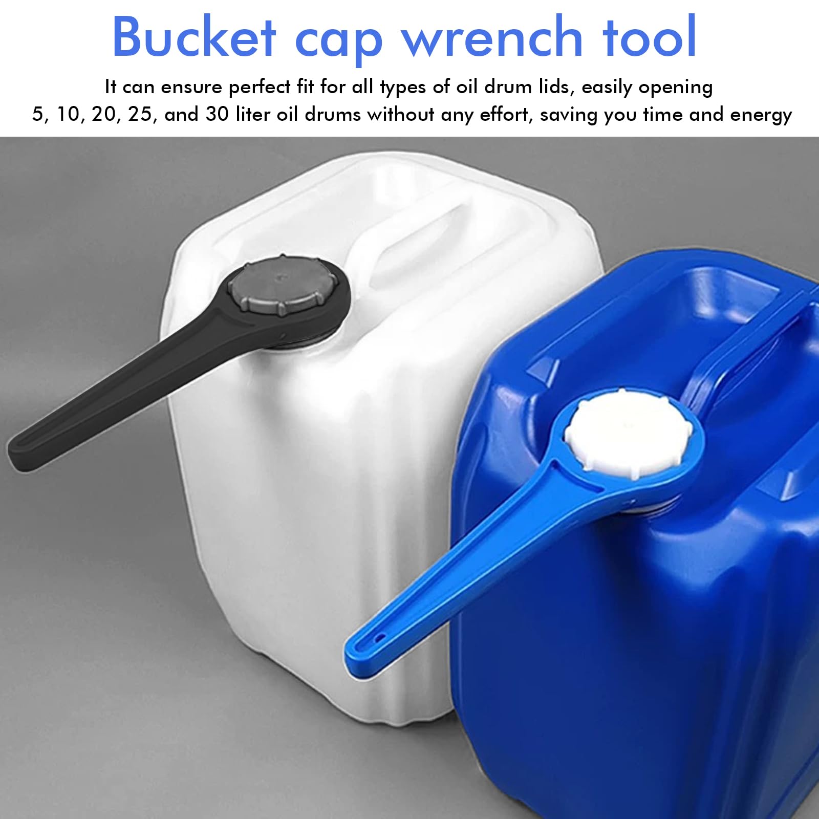 4 Stück DIN 41/51/61 Kanisterschlüssel Ringschlüssel, Kanister Öffner, Öffner für Kanister-Schraubdeckel, für alle gängigen 5, 10, 20, 25 und 30 Liter Kanister zum leichten öffnen von Kanistern 5