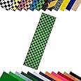 TURBO 9 x 33 Inch Skateboard Grip Tape Sheet Green Checkerboard