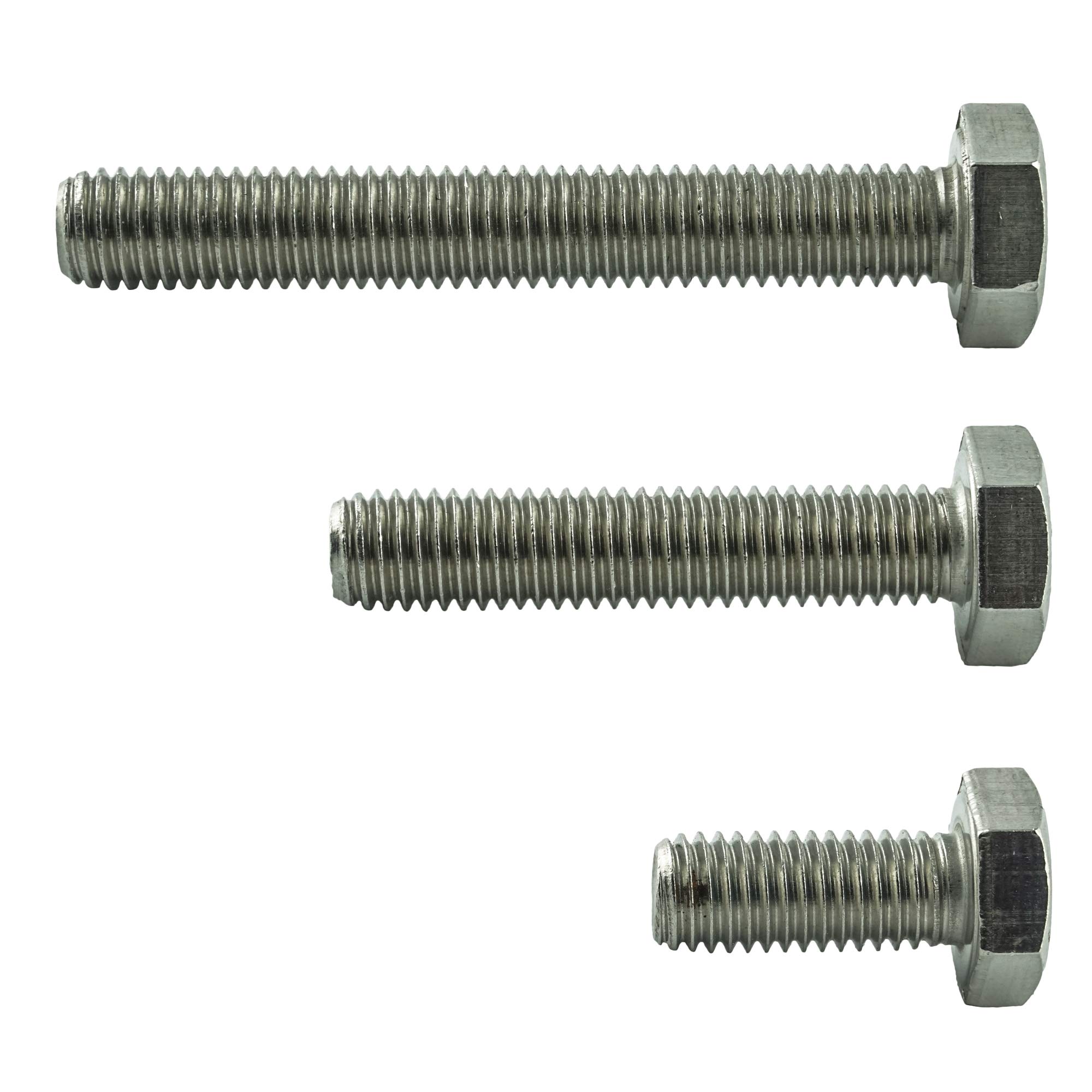 AGBERG M5 x 10 mm (Pack of 10) Hexagonal Screws with Full Thread - Stainless Steel VA A2 V2A - Machine Screws - Threaded Screws Rustproof - DIN 933 - ISO 4017