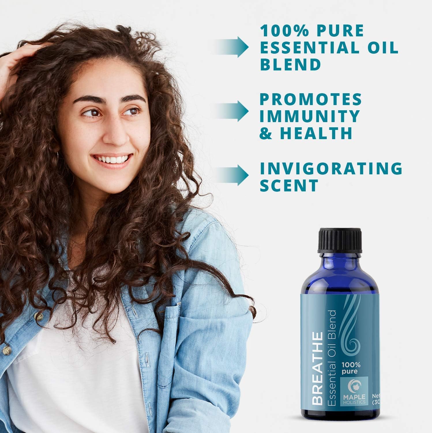 Pure Aromatherapy Essential Oil Blends - Eucalyptus Peppermint and Spearmint Breathe Essential Oils for Diffuser - Aromatherapy Oils for Snoring Solution and Natural Anxiety Relief with Tea Tree Oil: Health & Personal Care
