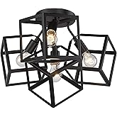 Golden Lighting Cassio 4-Light Matte Black Semi-Flush Mount Light 2086-4SF BLK