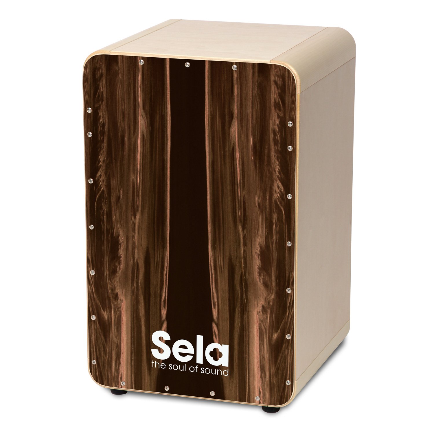 Sela SE 105 Casela Dark Nut Snare Cajon with Hard Splash Playing Surface/Pre-Assembled
