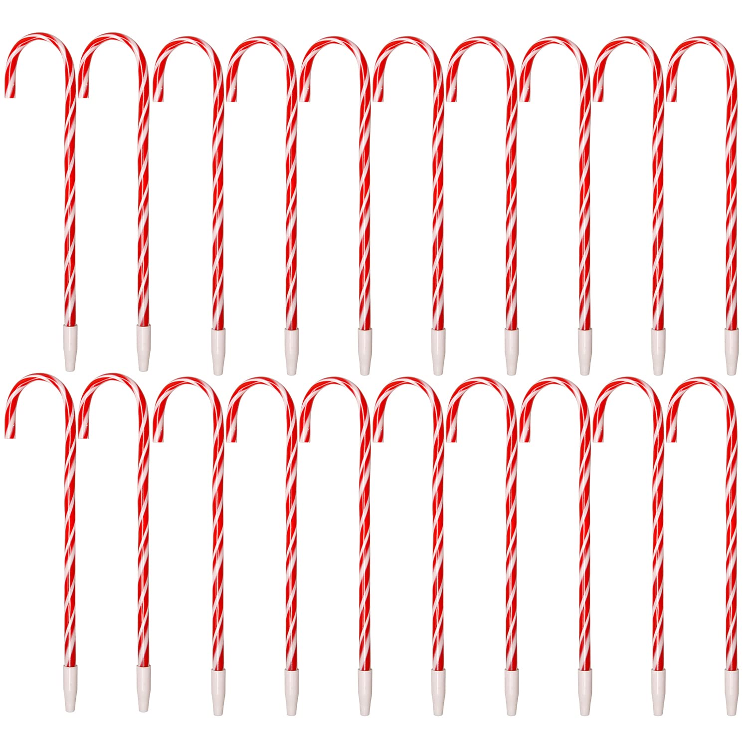 XNHIU 20 Pieces Christmas Pens Candy Cane Pen Novelty Christmas Pen (20)