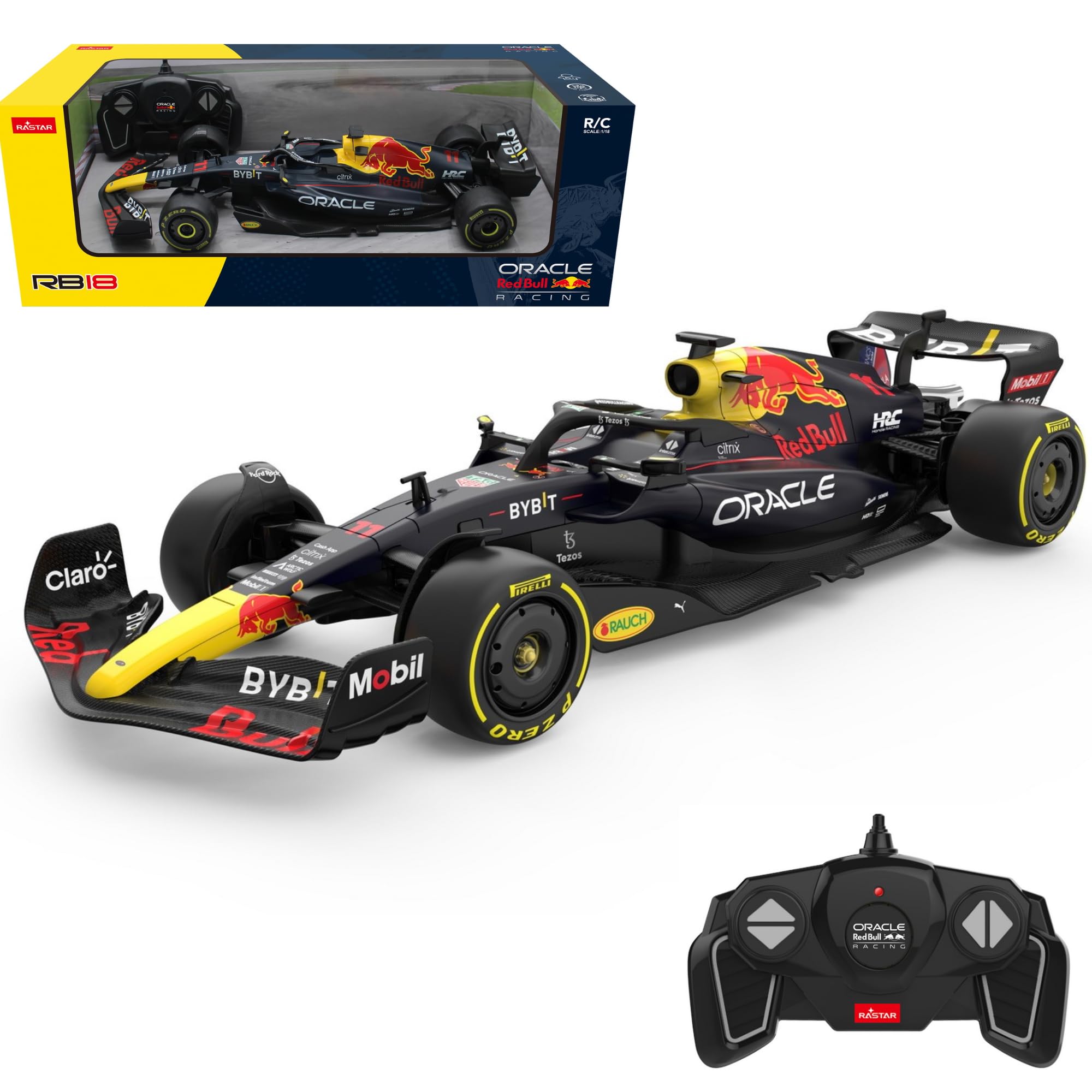 CMJ RC Cars Oracle Red Bull Racing F1 RC Remote Control Car RB18 (Scale 1:18) 2.4GHz Remote Control Car Officially Licensed RB Car - Drive To Survive — image 1