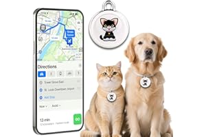 MORNGREE Smart GPS Tracker for Dogs, Mini Cat GPS Tracker, Positioning Smart Alarm Pet Tracker, Waterproof and Drop-Proof, Extra Long Battery Life of 365 Day, No Subscription