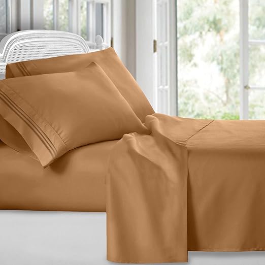 Amazon Com Egyptian Comfort 1800 Count 4 Piece Deep Pocket Bed
